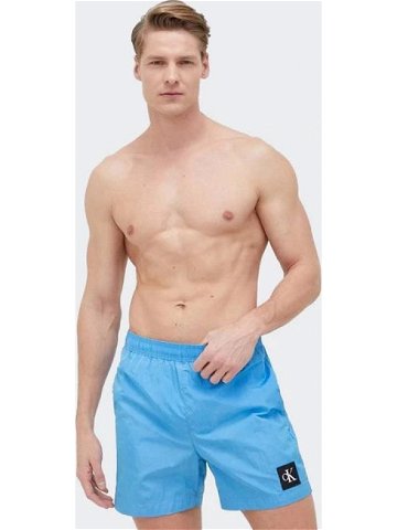 Pánské střední plavecké šortky se stahovací šňůrkou KM0KM00819 CY0 sv modrá – Calvin Klein L