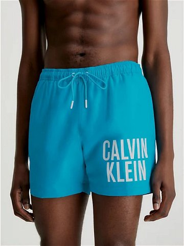 Pánské střední plavecké šortky se stahovací šňůrkou KM0KM00794 CVZ sv modrá – Calvin Klein M