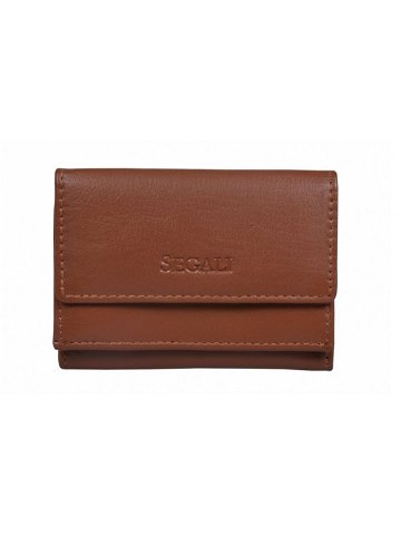 Dámská malá kožená peněženka SG-21756 koňak