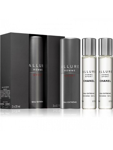 Chanel Allure Homme Sport Eau Extreme parfémovaná voda 1x plnitelná 2x náplň pro muže 3×20 ml