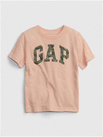 Meruňkové klučičí bavlněné tričko s logem GAP