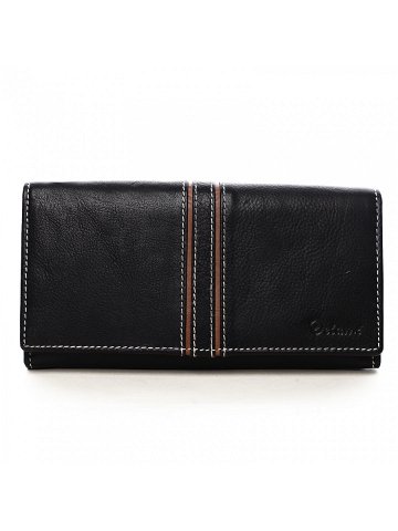 Dámská kožená peněženka černo koňaková – Delami Lestiel