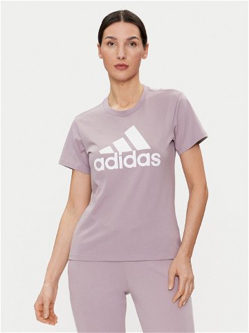 Adidas T-Shirt Essentials Logo IR5411 Fialová Regular Fit