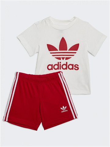 Adidas Sada tričko a sportovní šortky Trefoil Shorts Tee Set IB8639 Červená Regular Fit