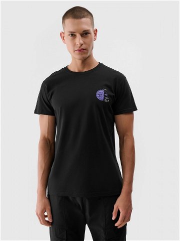 Pánské tričko regular s potiskem – černé