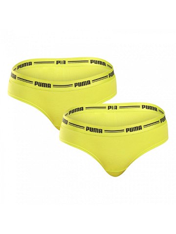 2PACK dámské kalhotky brazilky Puma žluté 603043001 021 M