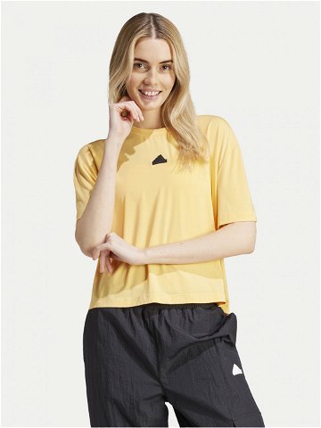 Adidas T-Shirt City Escape IS0664 Žlutá Loose Fit