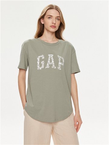Gap T-Shirt 875093-00 Zelená Relaxed Fit