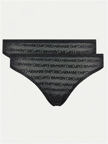 Emporio Armani Underwear Sada 2 kusů brazilských kalhotek 163333 3F204 00020 Černá