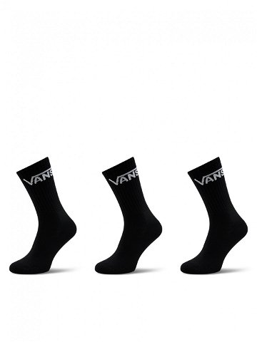 Vans Sada 3 párů pánských vysokých ponožek Classic Crew VN000F0XBLK1 Černá