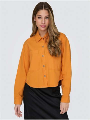 Oranžová dámská džínová bunda ONLY Drew