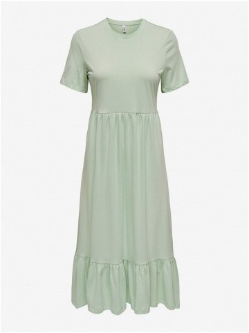Světle zelené dámské basic midi šaty ONLY May