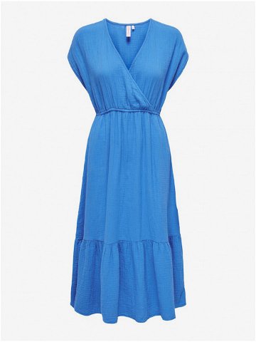 Modré dámské midi šaty ONLY Thyra