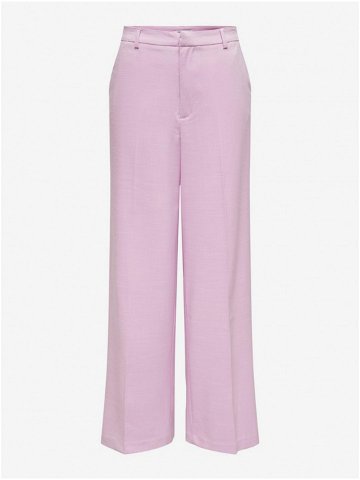 Světle růžové dámské kalhoty ONLY Alba