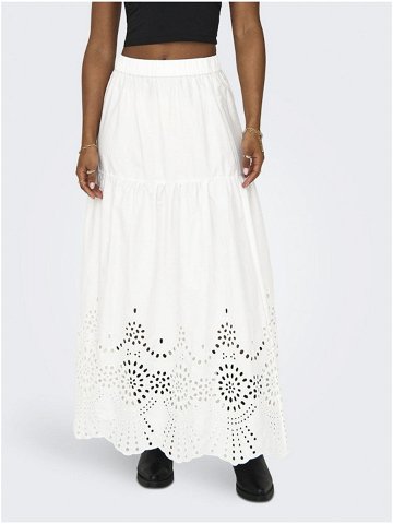 Bílá dámská maxi sukně ONLY Roxanne