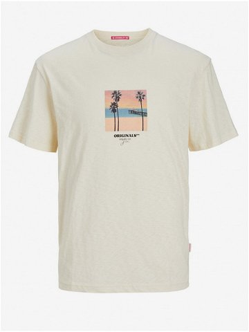 Béžové pánské tričko Jack & Jones Aruba