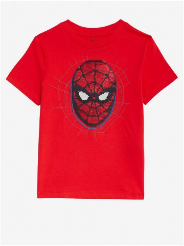 Červené klučičí tričko s motivem Marks & Spencer Spider-Man