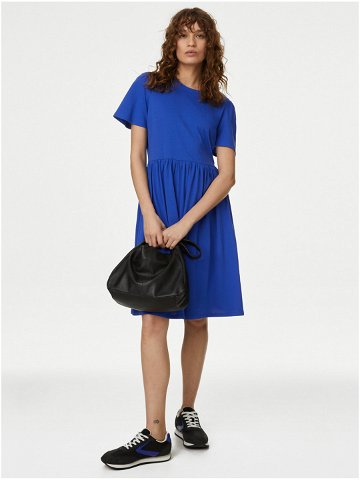 Modré dámské žerzejové šaty Marks & Spencer