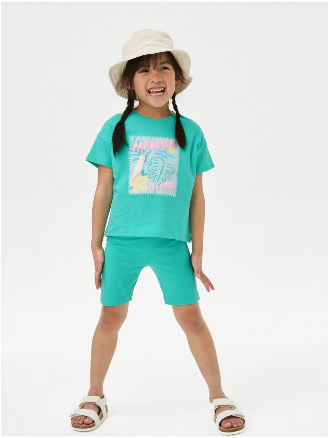 Tyrkysové holčičí tričko s potiskem Marks & Spencer