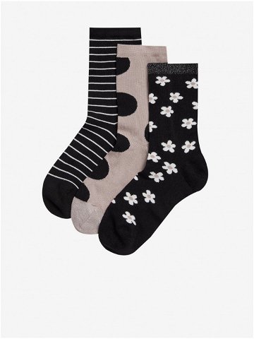 Sada tří černých kotníkových ponožek Sumptuously Soft Marks & Spencer