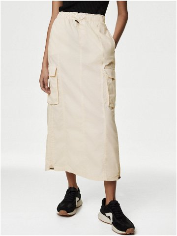 Krémová dámská maxi sukně Marks & Spencer