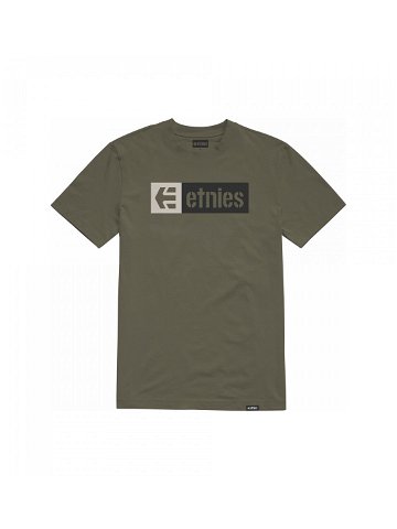 Etnies pánské tričko New Box S S Military Maskáč Velikost XL 100 bavlna