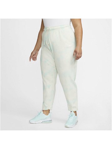 Nike Sportswear Cloud-Dye Jersey Medium-Rise Joggers Plus Size Mint Foam White