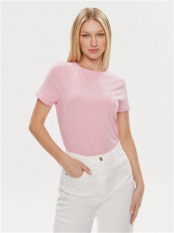 Guess T-Shirt Skylar V4GI09 J1314 Růžová Slim Fit