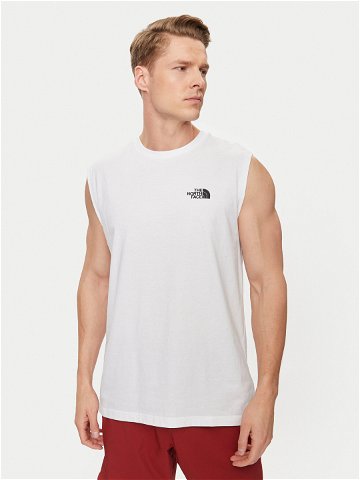The North Face Tank top Simple Dome NF0A87R3 Bílá Regular Fit