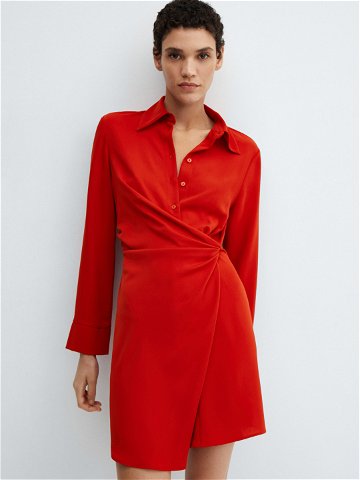 Mango Košilové šaty Tomi 67074070 Červená Regular Fit
