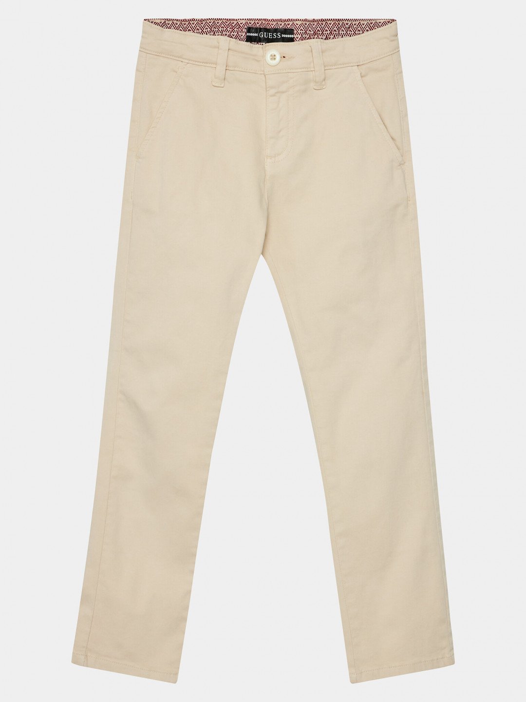 Guess Kalhoty z materiálu Chino L3BB00 WFPMA Béžová Regular Fit