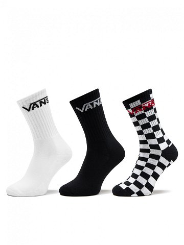 Vans Sada 3 párů pánských vysokých ponožek Classic Crew VN000F0XY281 Černá