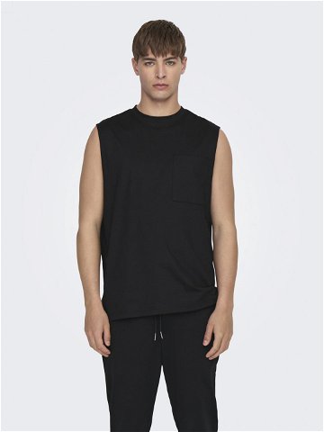 Only & Sons Tank top Fred 22025300 Černá Relaxed Fit