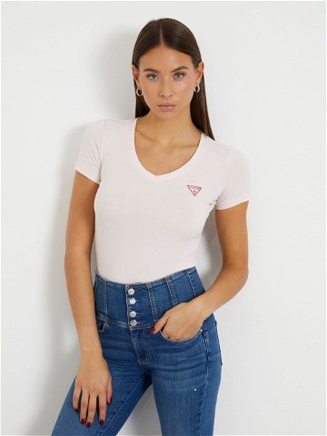 Guess T-Shirt W2YI45 J1314 Růžová Slim Fit