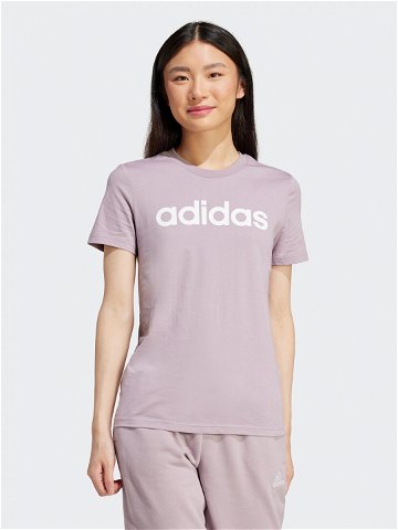 Adidas T-Shirt Essentials Logo IS2097 Fialová Slim Fit