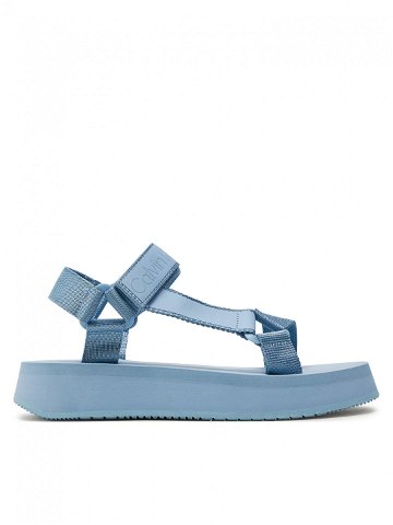 Calvin Klein Jeans Sandály Sandal Velcro Webbing Dc YW0YW01353 Modrá