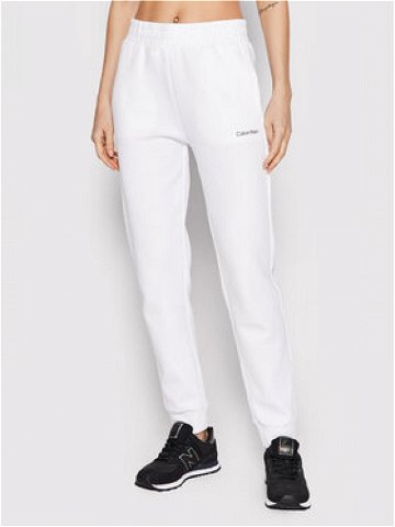Calvin Klein Teplákové kalhoty Micro Logo Essential K20K204424 Bílá Regular Fit