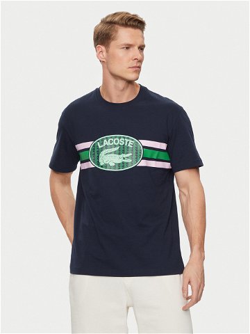 Lacoste T-Shirt TH1415 Tmavomodrá Regular Fit