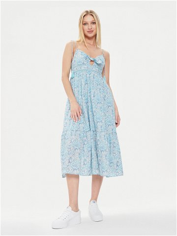 Pepe Jeans Letní šaty Mallory Print PL953533 Modrá Regular Fit