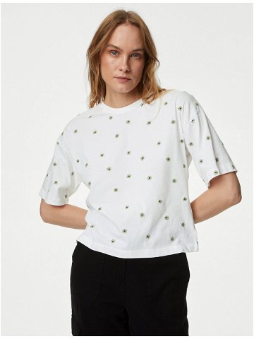 Zeleno-bílé dámské tričko Marks & Spencer