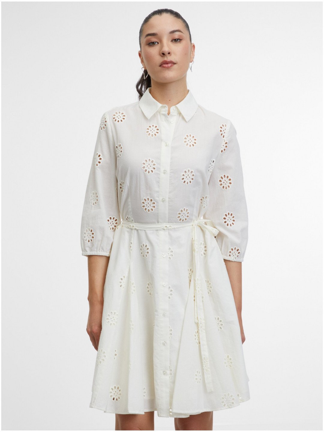Bílé dámské košilové šaty ORSAY