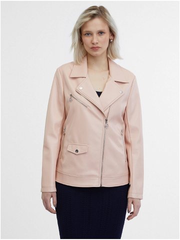 Světle růžová dámská koženková bunda ORSAY