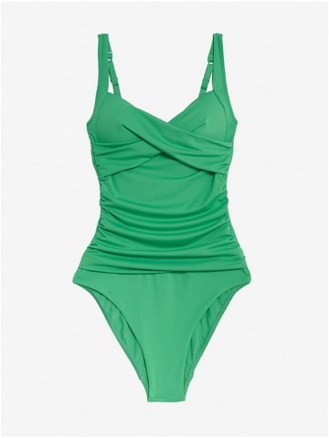 Zelené dámské formující jednodílné plavky Marks & Spencer