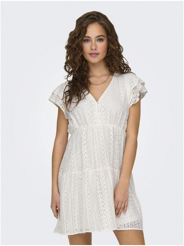 Bílé dámské krajkové šaty ONLY Helena