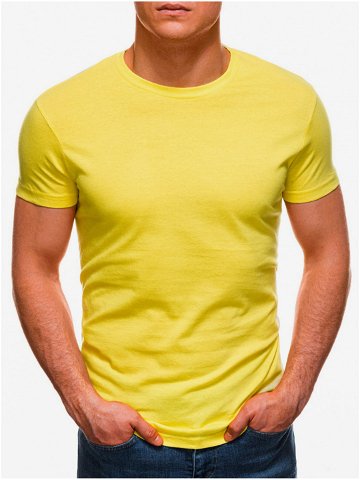 Žluté pánské basic tričko Edoti