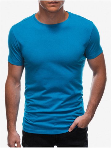 Světle modré pánské basic tričko Edoti