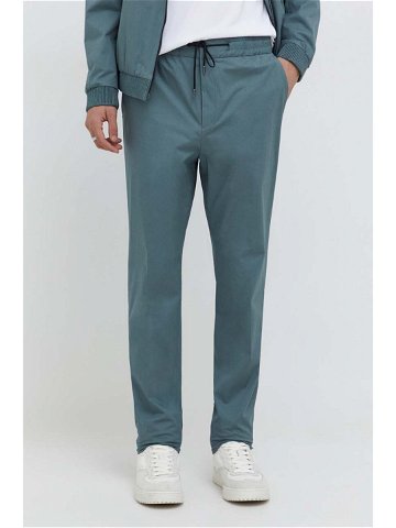 Kalhoty HUGO pánské zelená barva jednoduché 50507708