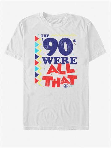 Bílé unisex tričko Nickelodeon 90 All