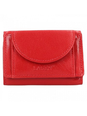 Dámská kožená slim peněženka Lagen Ariela – červená