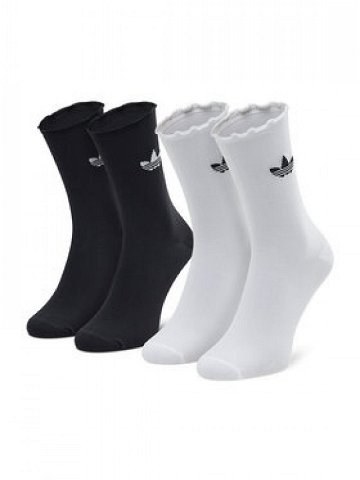 Adidas Sada 2 párů vysokých ponožek unisex Ruffle Crw 2Pp HC9532 Černá